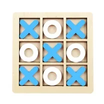 [1017] Wooden Tic Tac Toe (XO) Plate Game