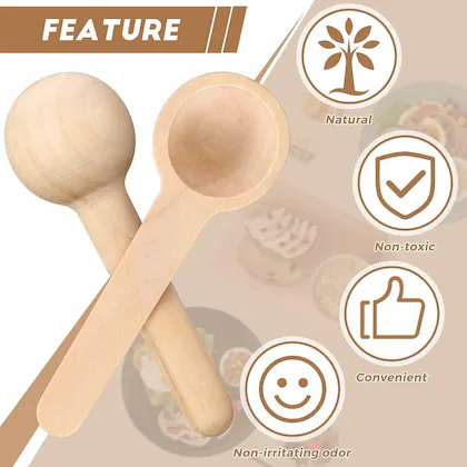 Wooden Small Round Spoon