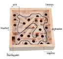 Board Game Ball in Maze Wire Puzzle(Wood)